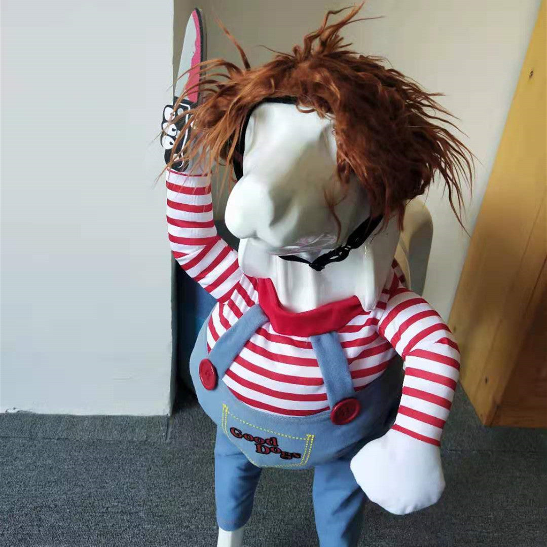 Halloween Pet Costume Pet Dog Funny Clothes Adjustable Dog - Chucky Doll - FREE SHIPPING!