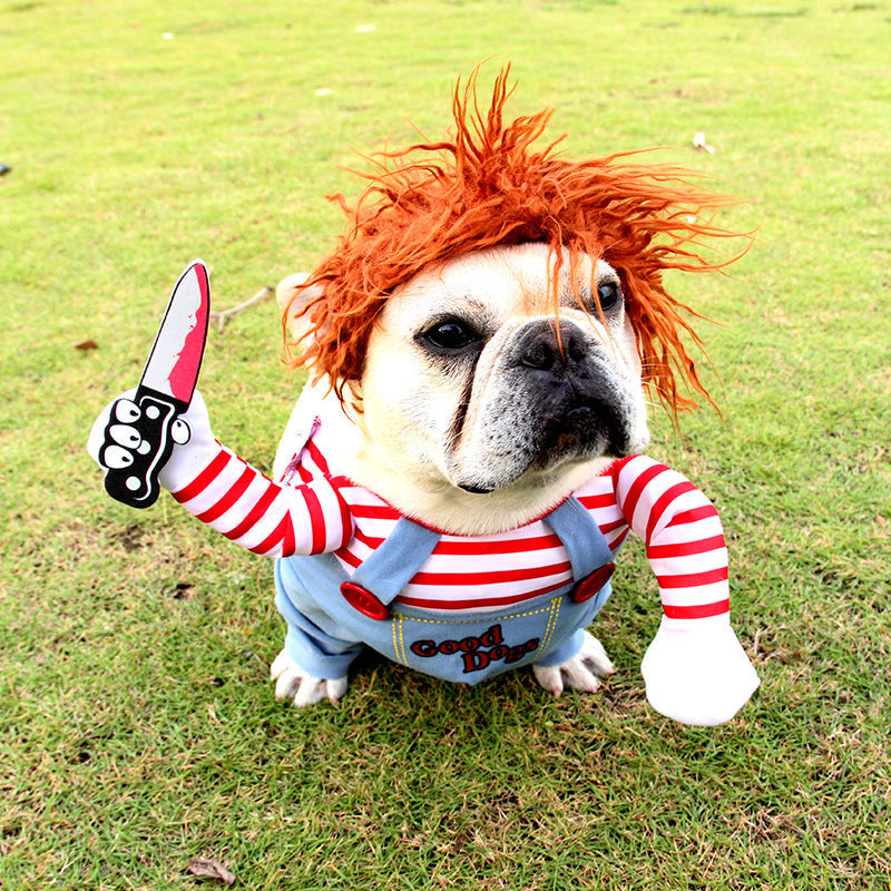Halloween Pet Costume Pet Dog Funny Clothes Adjustable Dog - Chucky Doll - FREE SHIPPING!