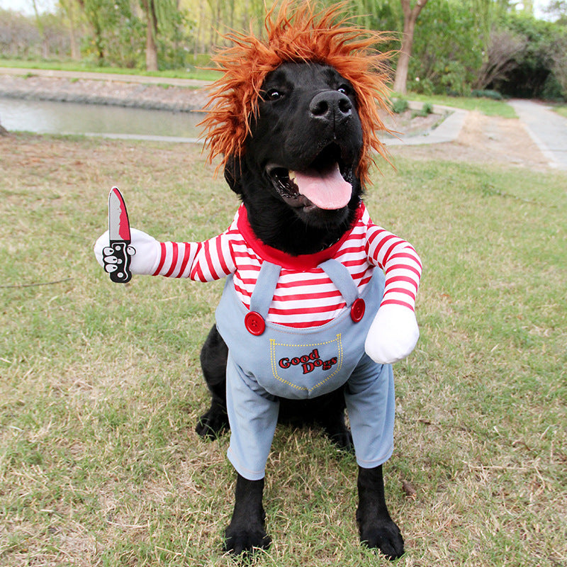 Halloween Pet Costume Pet Dog Funny Clothes Adjustable Dog - Chucky Doll - FREE SHIPPING!