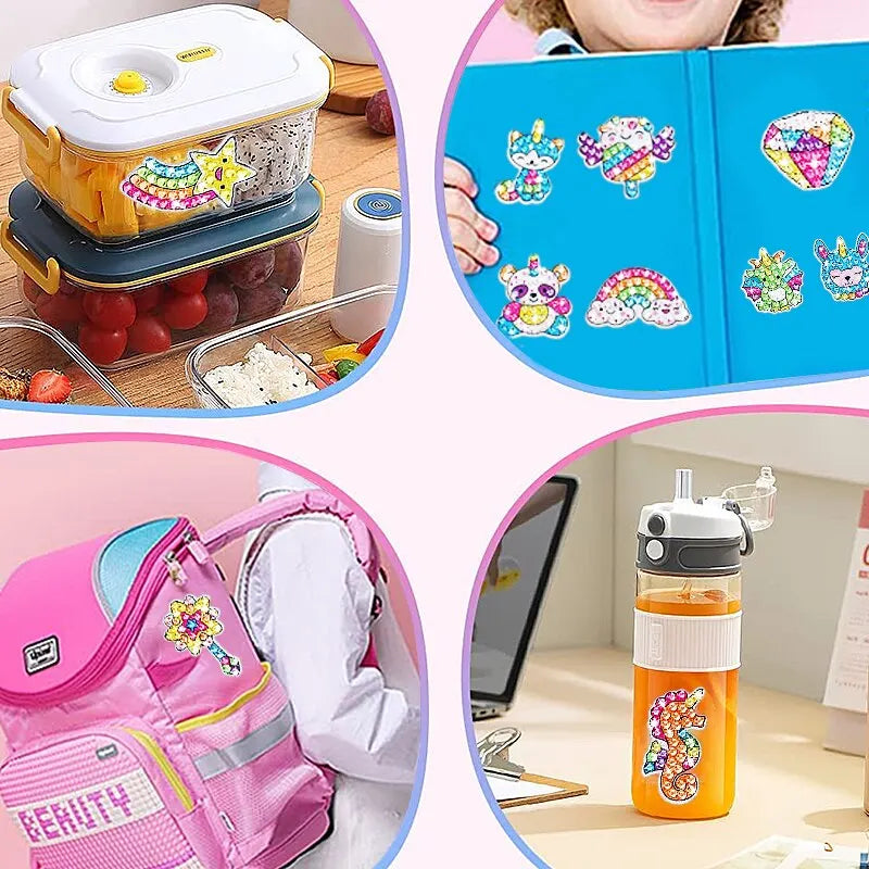 DIY Diamond Painting Stickers Kit for Kids – 12 Designs