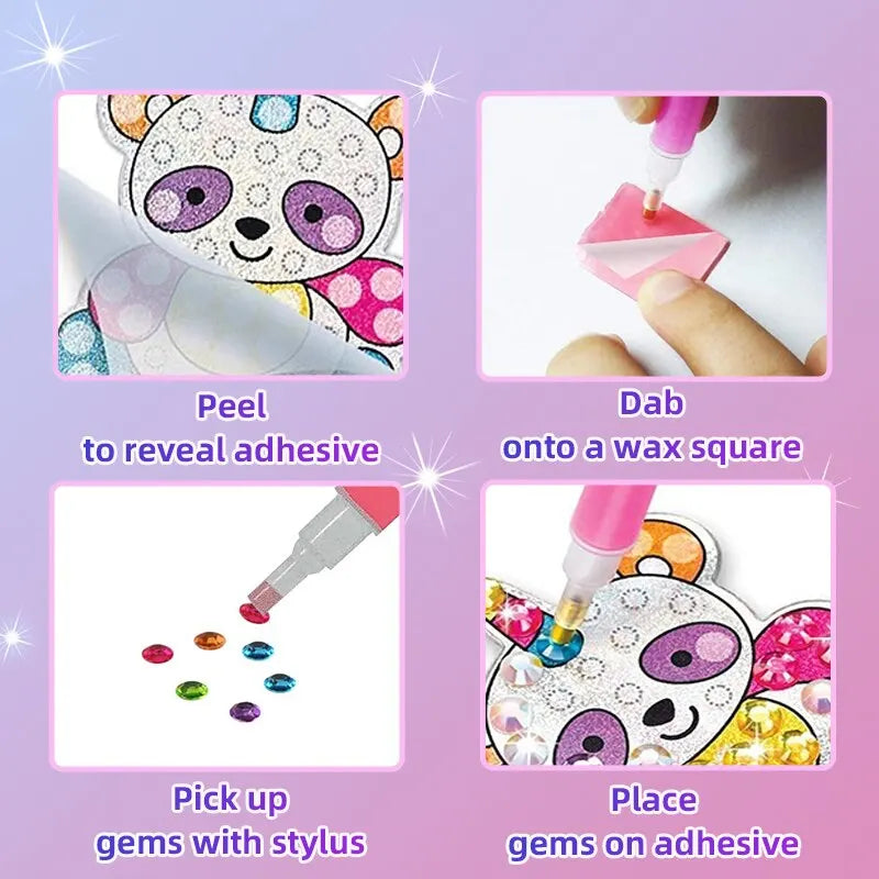 DIY Diamond Painting Stickers Kit for Kids – 12 Designs