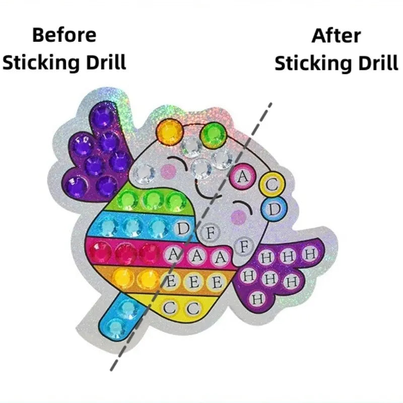 DIY Diamond Painting Stickers Kit for Kids – 12 Designs