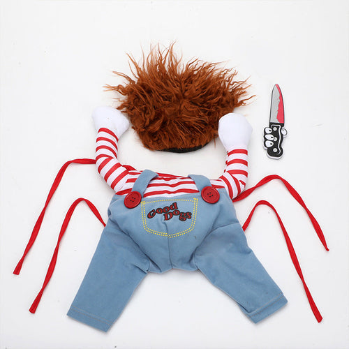 Halloween Pet Costume Pet Dog Funny Clothes Adjustable Dog - Chucky Doll - FREE SHIPPING!