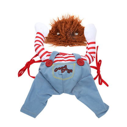 Halloween Pet Costume Pet Dog Funny Clothes Adjustable Dog - Chucky Doll - FREE SHIPPING!