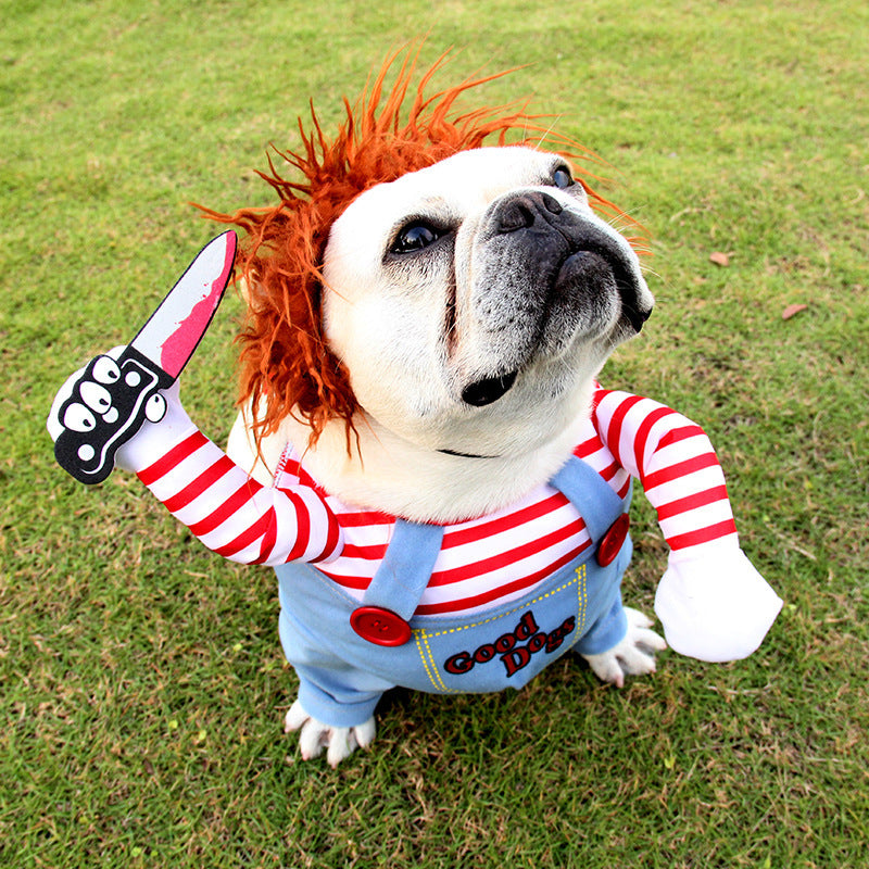 Halloween Pet Costume Pet Dog Funny Clothes Adjustable Dog - Chucky Doll - FREE SHIPPING!
