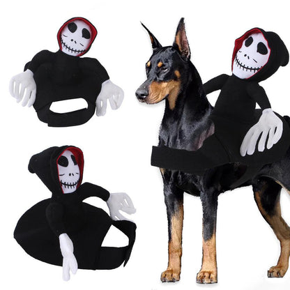 Scary Spider Rider Pet Halloween Costume – Creepy-Crawly Fun for Cats & Dogs